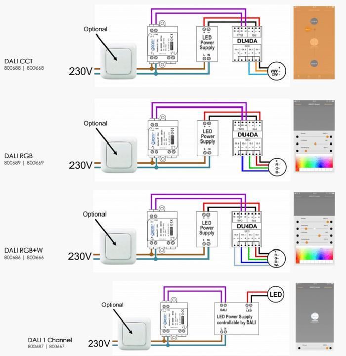 2950-3 Casambi Casambi IP68 Schaltbeispiele