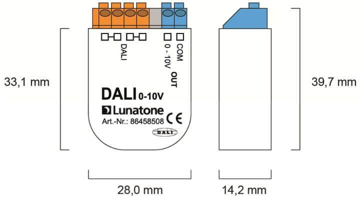  DALI 0-10V PWM abmessung