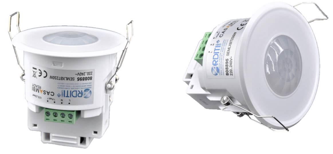 Verschiedene Perspektiven des Casambi Bewegungsmelders