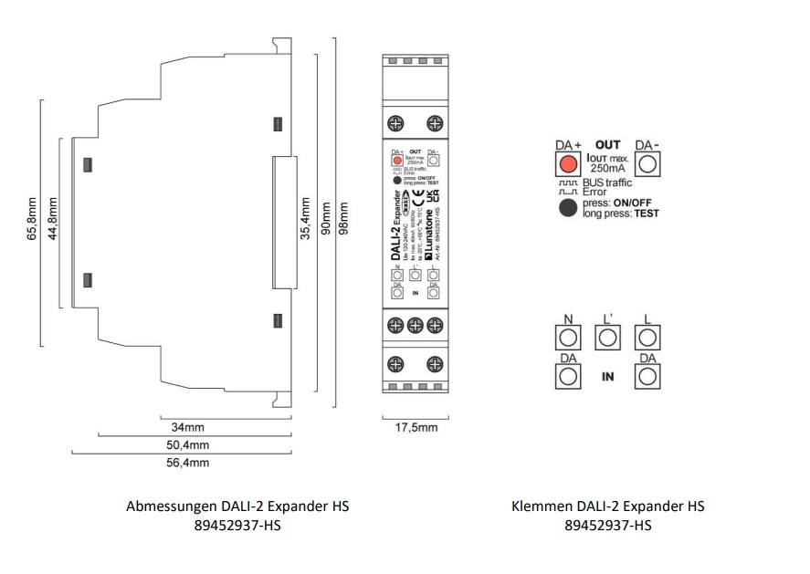 Abmessungen 89452937-HS Abmessungen 89452937-HS