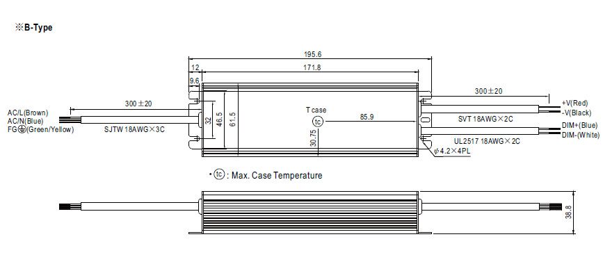 HLG-80 Abmessungen und Anschluss HLG-80 Abmessungen und Anschluss