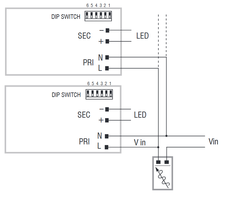MiniJolly1 Anschlußplan zu TCI Minijolly MD IP20 127556 127667