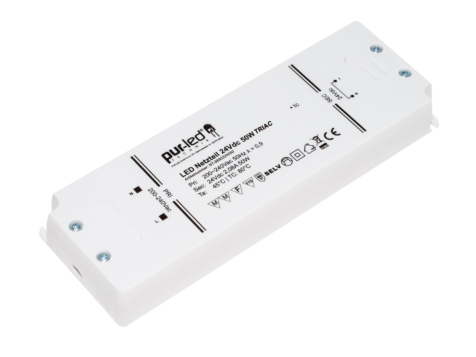 LED power supply 24Vdc 50W TRIAC dimmable | Indoor