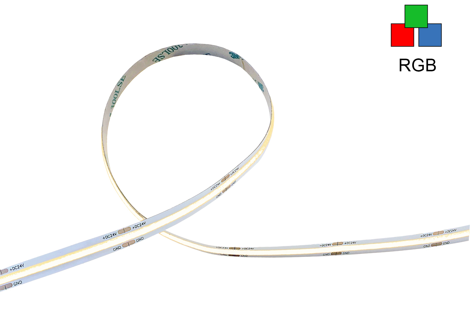 COB LED Stripe RGB 24Vdc 15W/m 780lm/m 840LEDs/