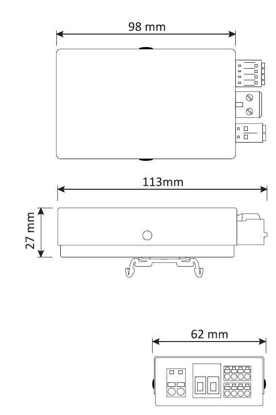 PWM 4 Kanäle Casambi Abmessungen