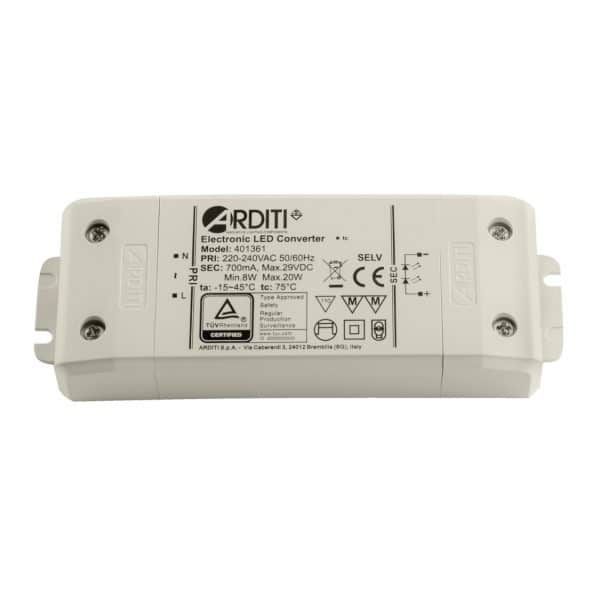 Independent LED power supply 20W with constant current 350mA / 700mA Independent LED power supply 20W with constant current 350mA / 700mA