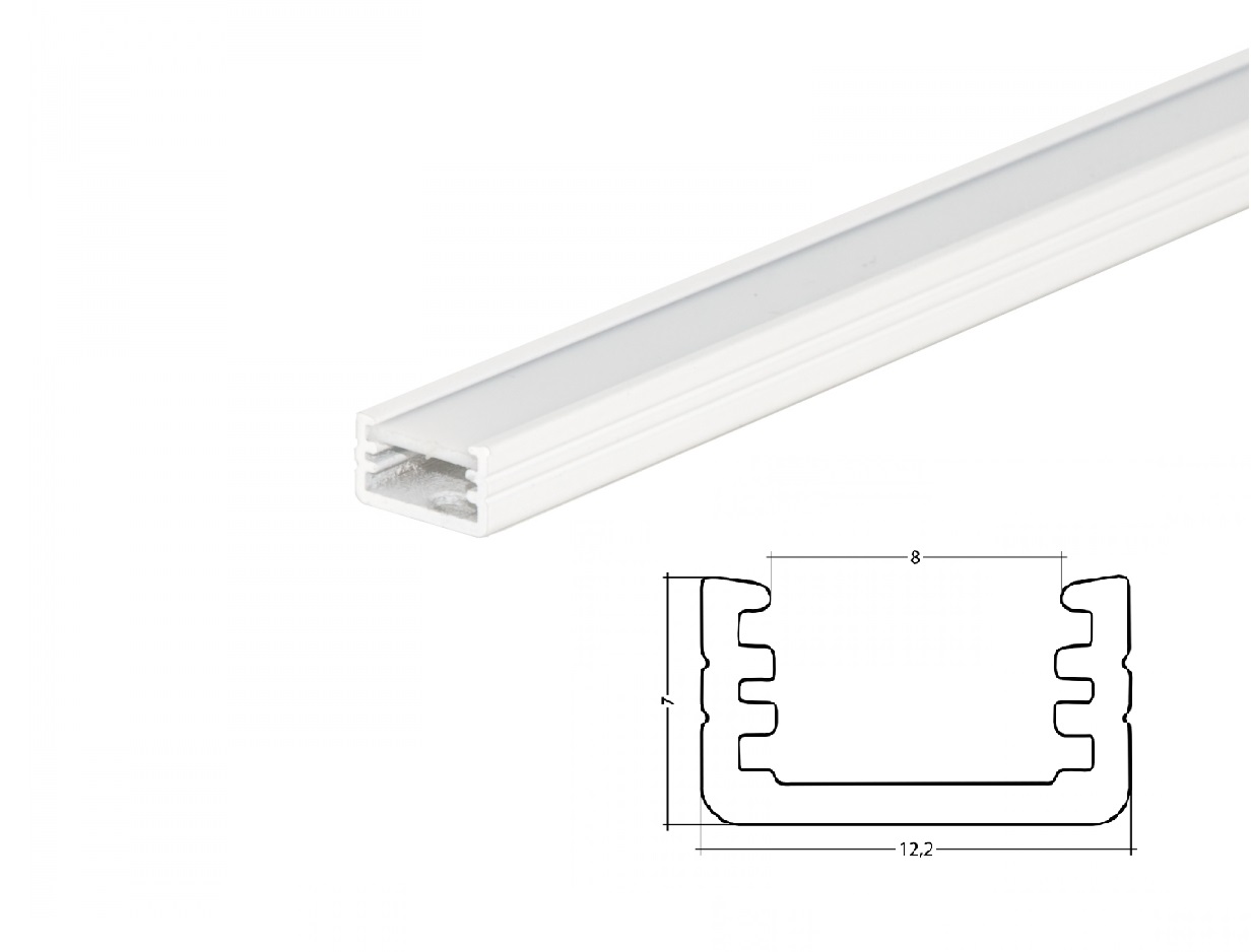 LED Alu U-Profil AL-PU2 7mm LED Alu U-Profile AL-PU2 7mm with Cover