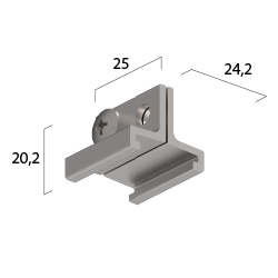 Fastening elements for the DALI ONETRACK Eutrac track system