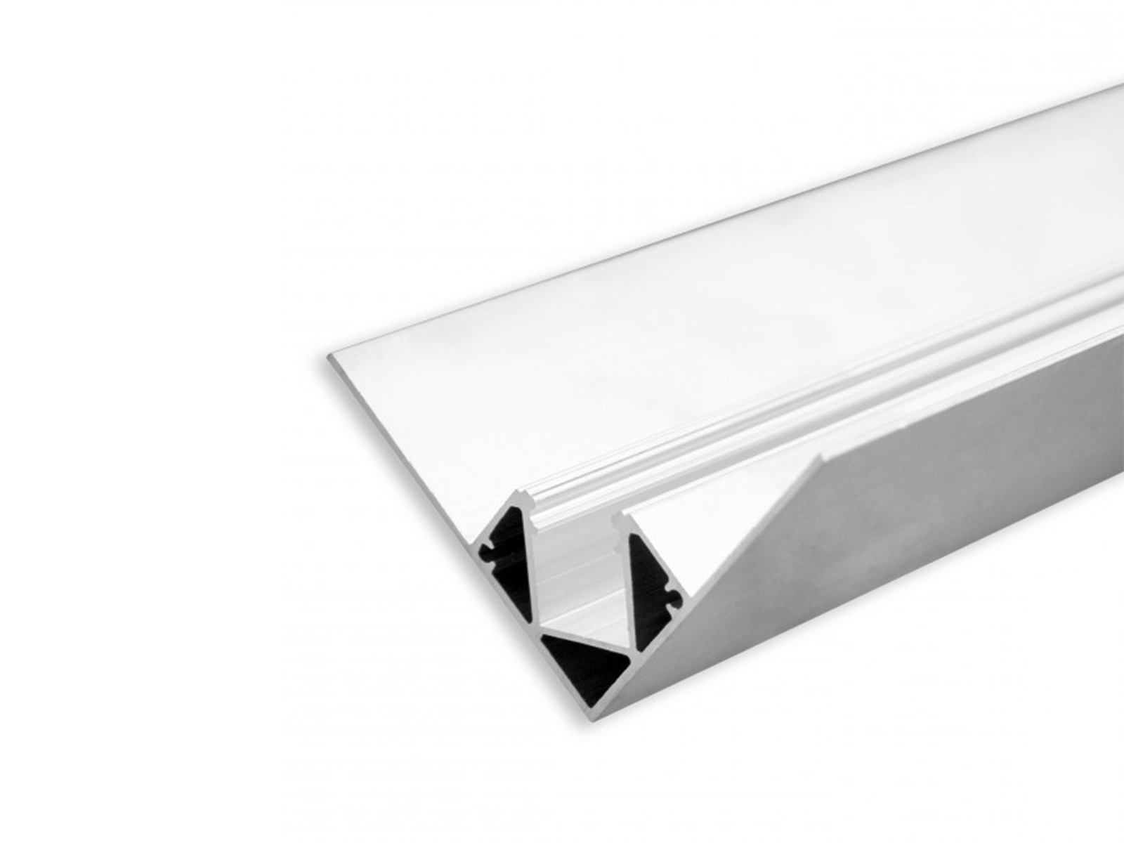LED aluminum drywall profile AL-PU44 silver inside corner 2m 