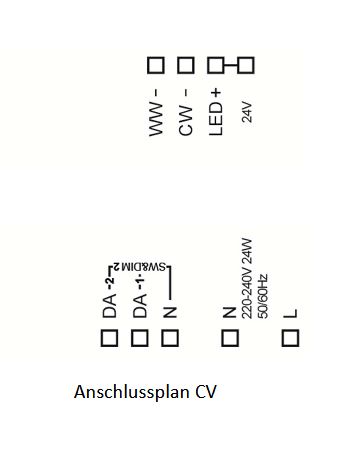 Power Supply CW-WW Anschlussplan CV
