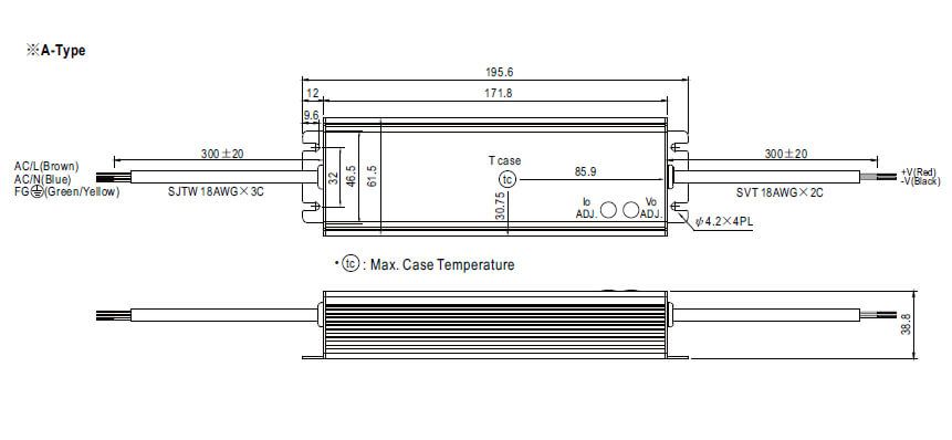 HLG-80 Abmessungen und Anschluss HLG-80 Abmessungen und Anschluss
