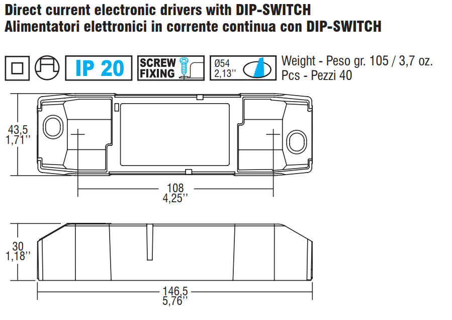 TCI professionale 42 - 127484 abmessungen TCI professionale 42 - 127484 abmessungen