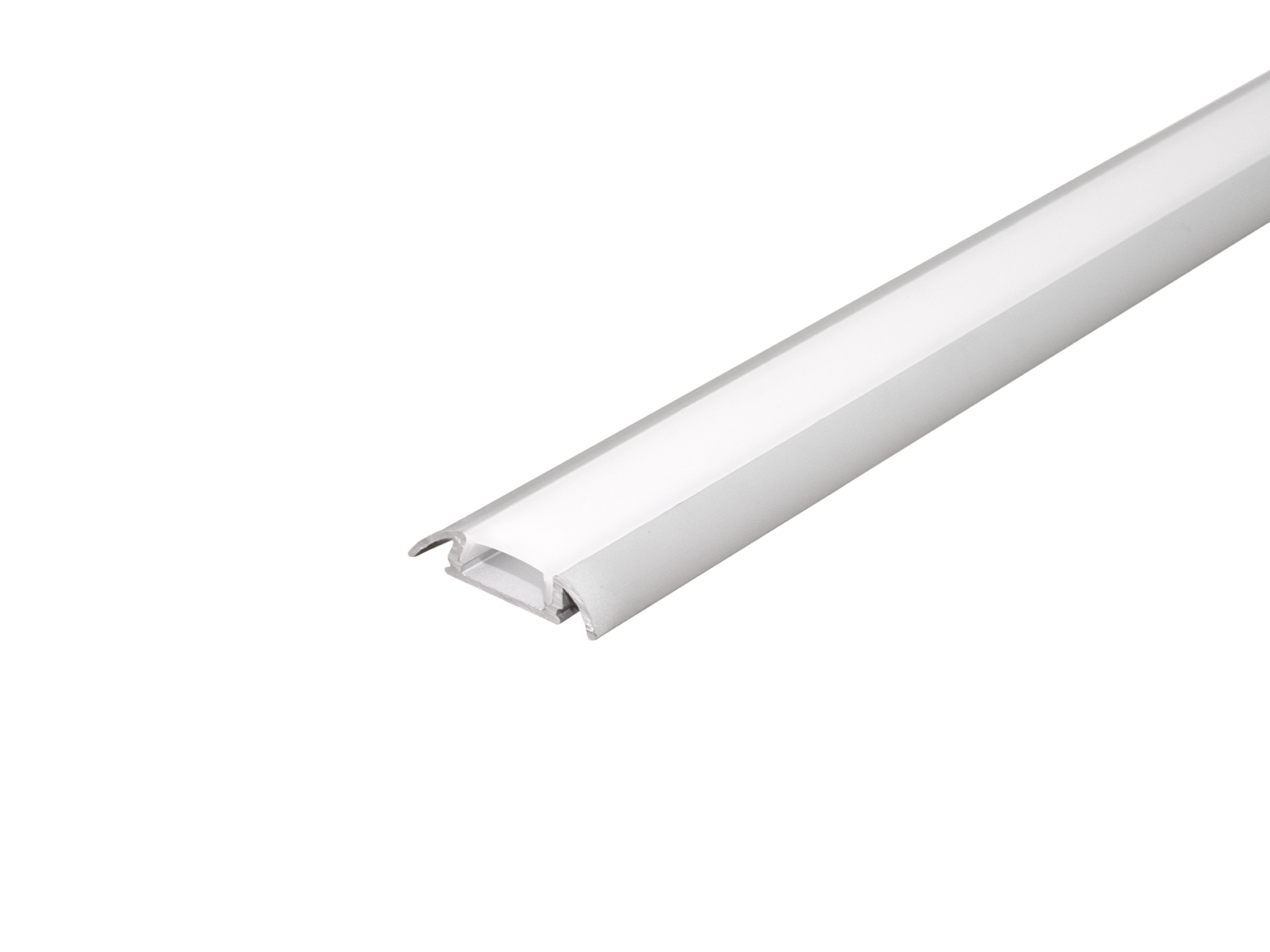 LED Alu Profil flat - silver with cover 2m AL-PU8