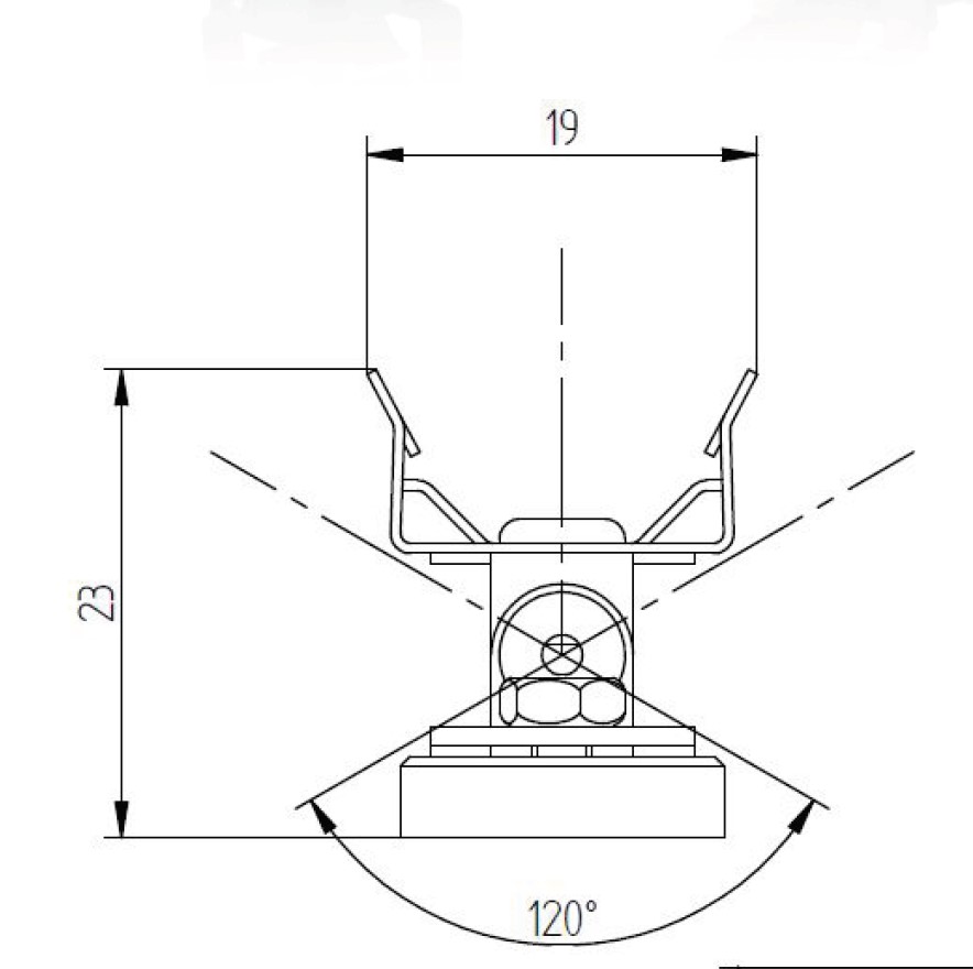 LED FIXING PLATE METAL - adjustable for PI-LED Line LED FIXING PLATE METAL - adjustable for PI-LED Line