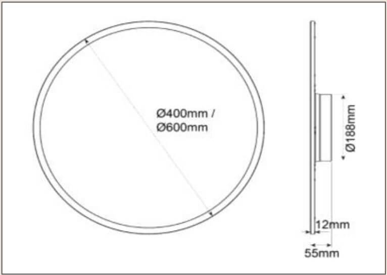 Galileo Round LED Panel abmessungen