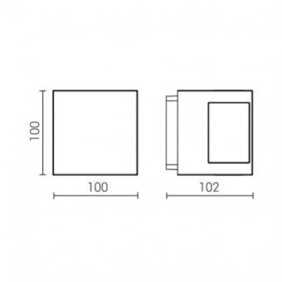 K3 MiniLED Wall Light with IP65