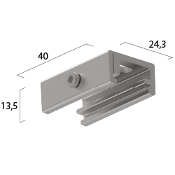 Deckenclip 40 mm Alu