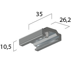 Fastening elements for the DALI ONETRACK Eutrac track system Fastening elements for the DALI ONETRACK Eutrac track system