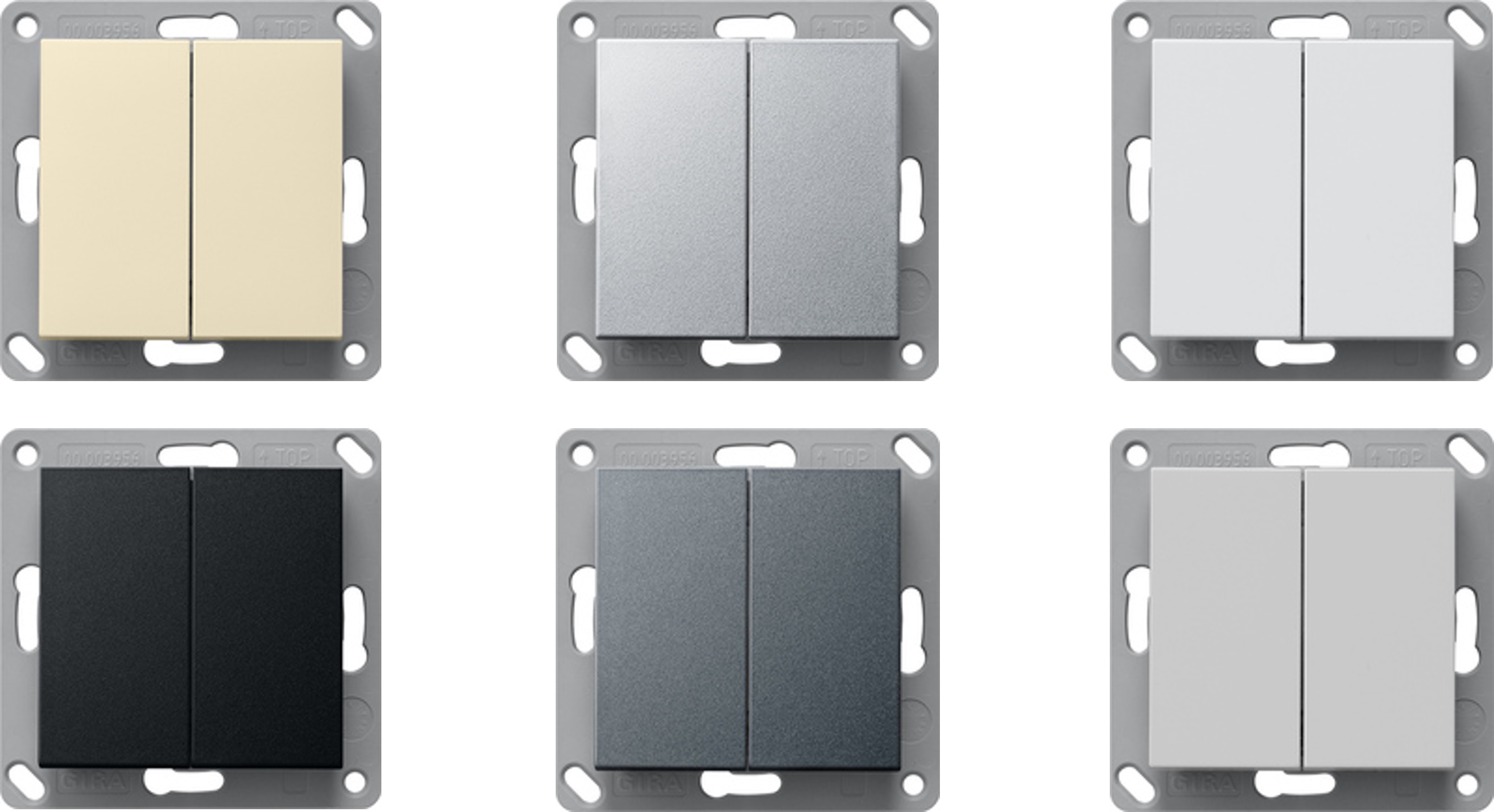 EnOcean Funk Doppeltaster ohne Batterie GIRA wall transmitter Casambi Bluetooth battery-free