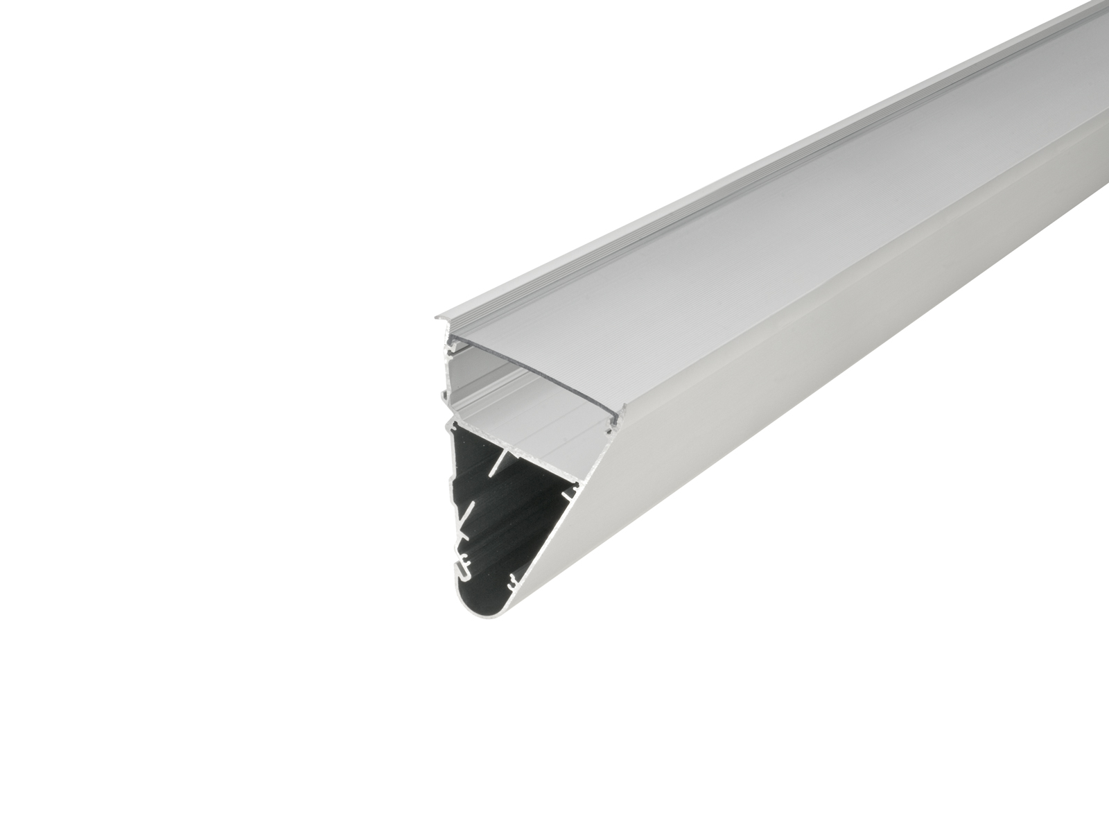 LED aluminum triangle profile silver with cover LED aluminum triangle profile silver with cover