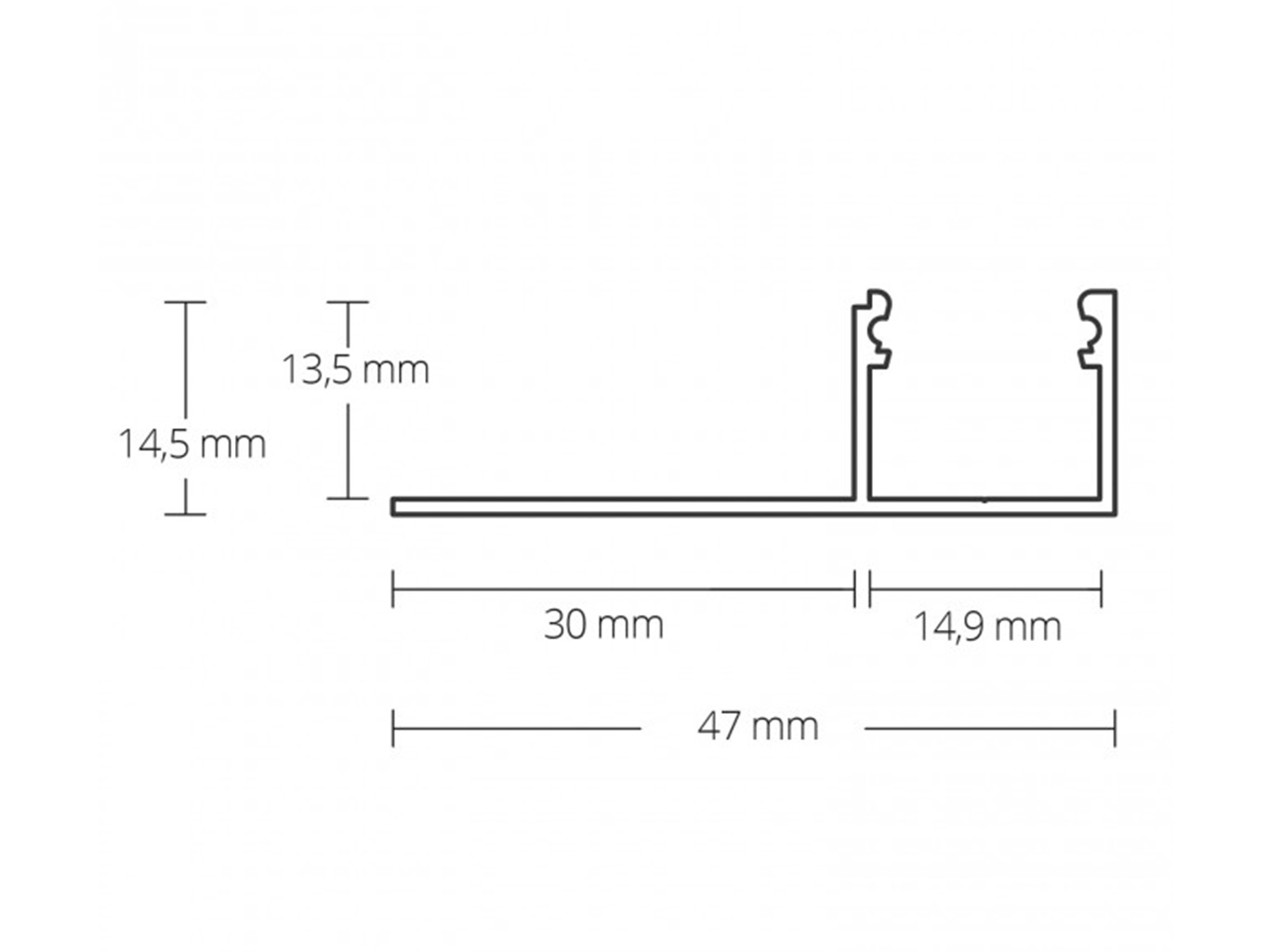 LED aluminum drywall profile AL-PU42 corner protection silver 2m 