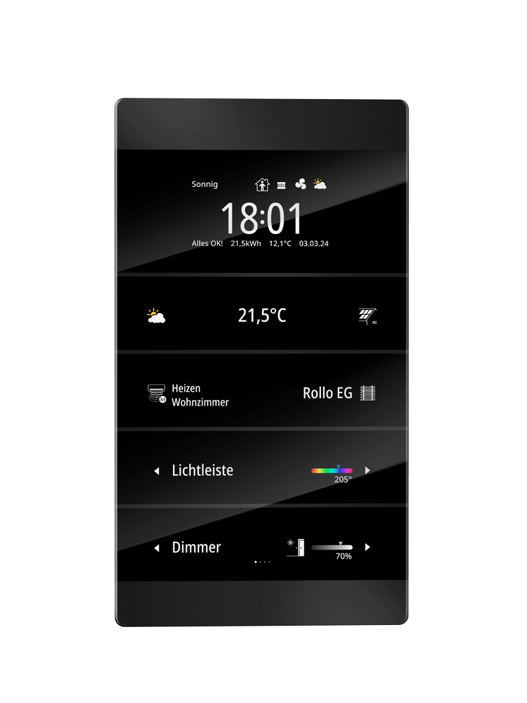 Meta² Standard schwarz KNX Raumcontroller