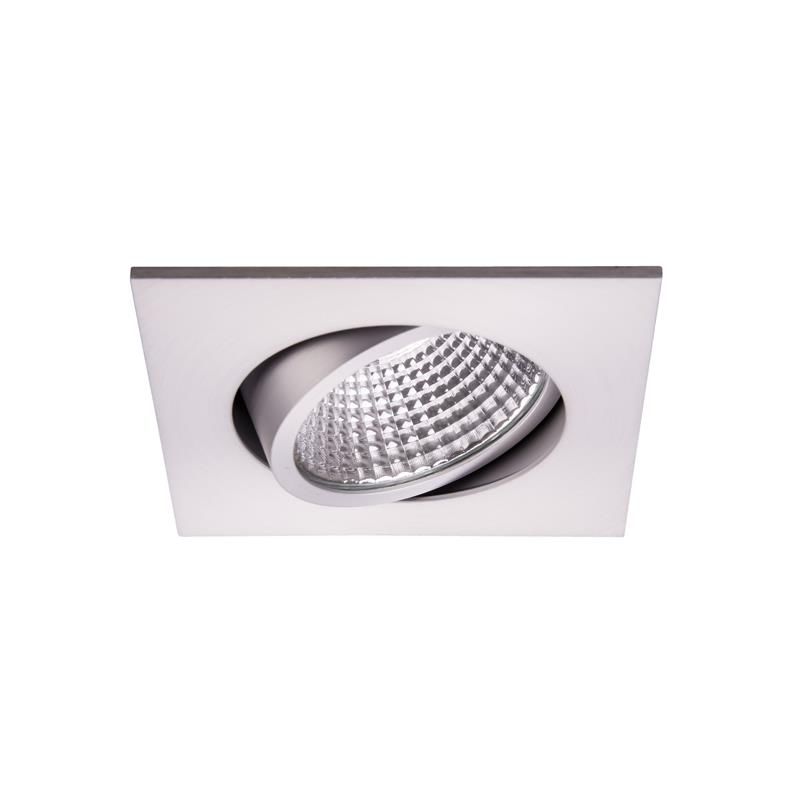 LED Downlight COB 6W, square and swiveling