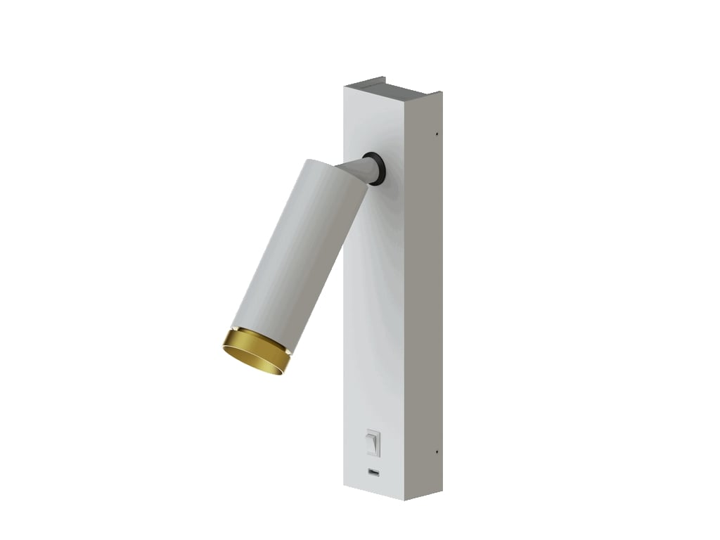 Illuxtron Pointer Spot Wandleuchte weiß gold