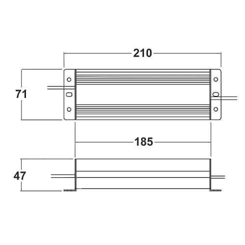 Dimmable LED-power supply 60W or 80W IP65