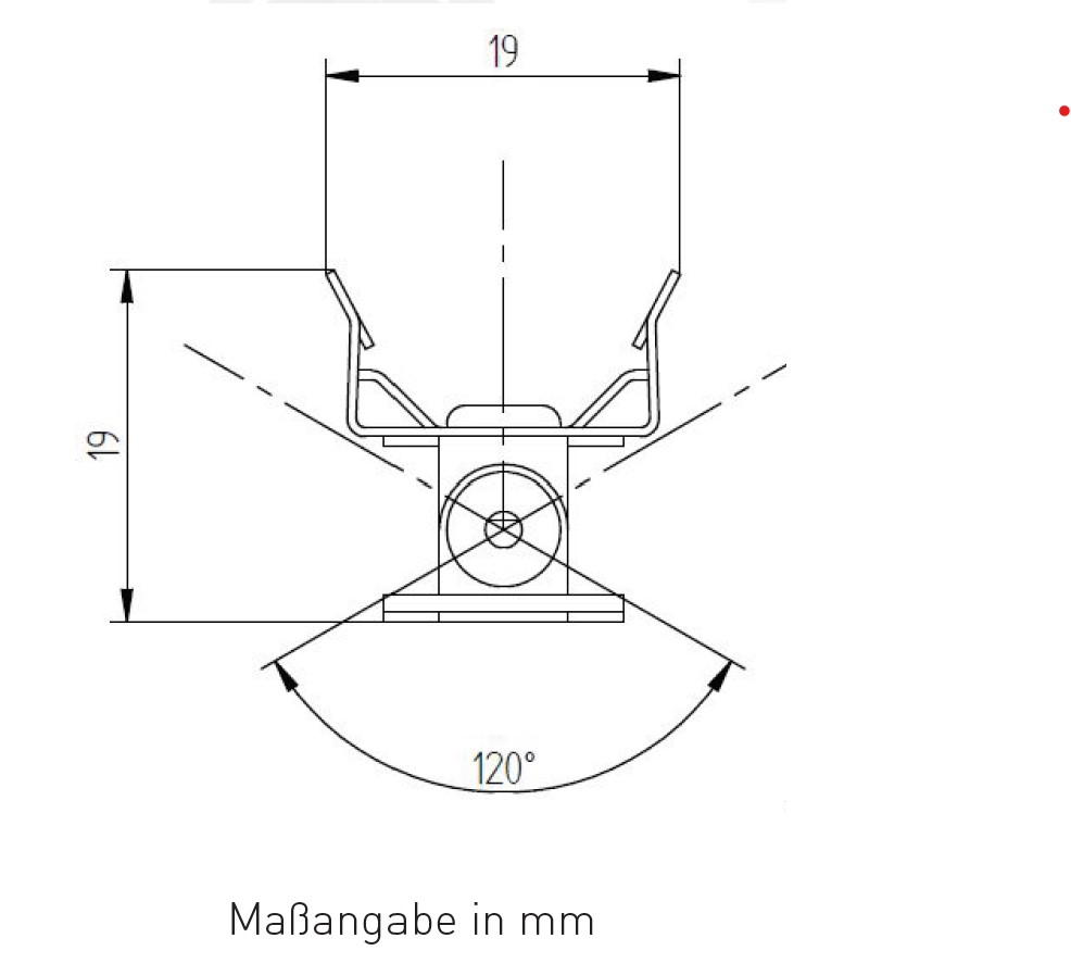 LED FIXING PLATE METAL - adjustable for PI-LED Line