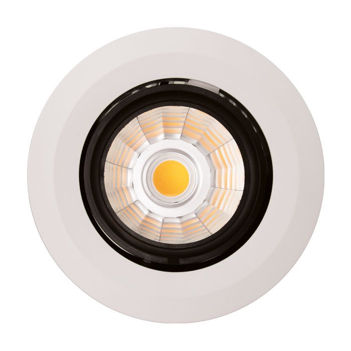 LED Downlight, 145 mm Ø, 30 W, pivotable Deckeneinbaustrahler Weiß