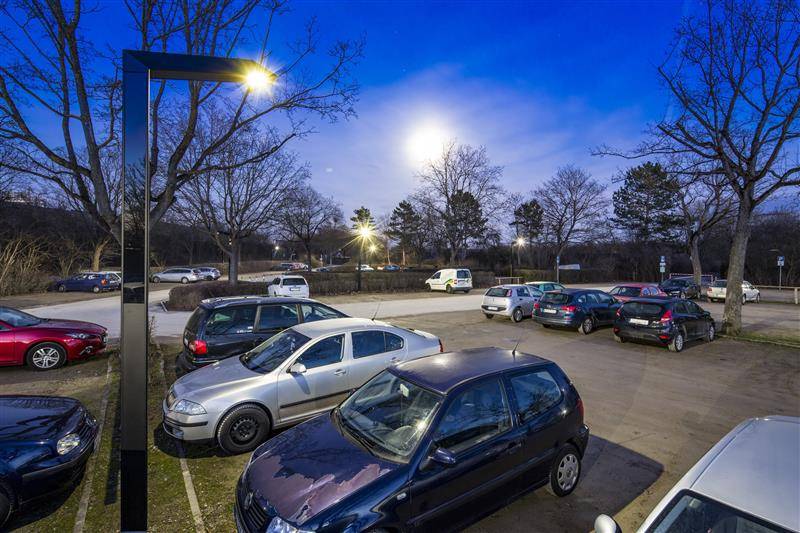 LED Solar auf dem Parkplatz