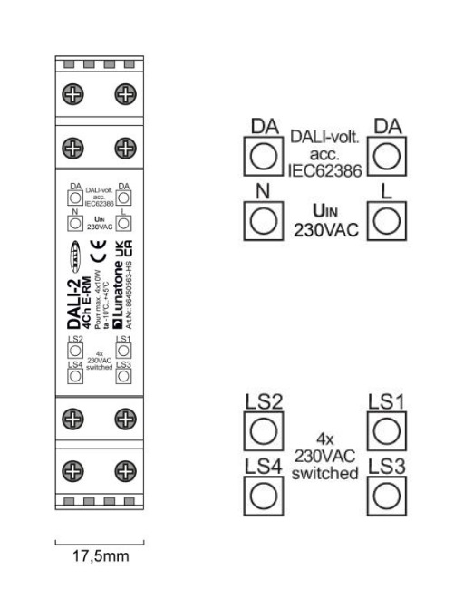 DALI-2 4Ch E-RM 4-Kanal Modul DALI-2 4Ch E-RM 4-Kanal Modul