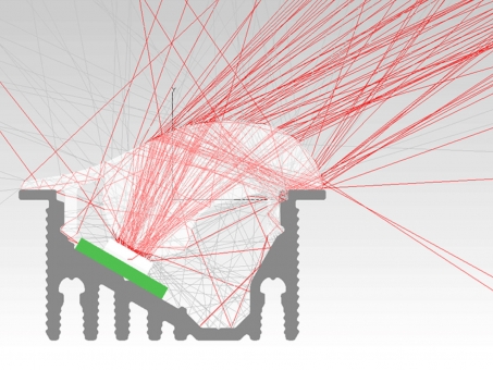 Alu T-wallwasher profile with 12 ° radiation