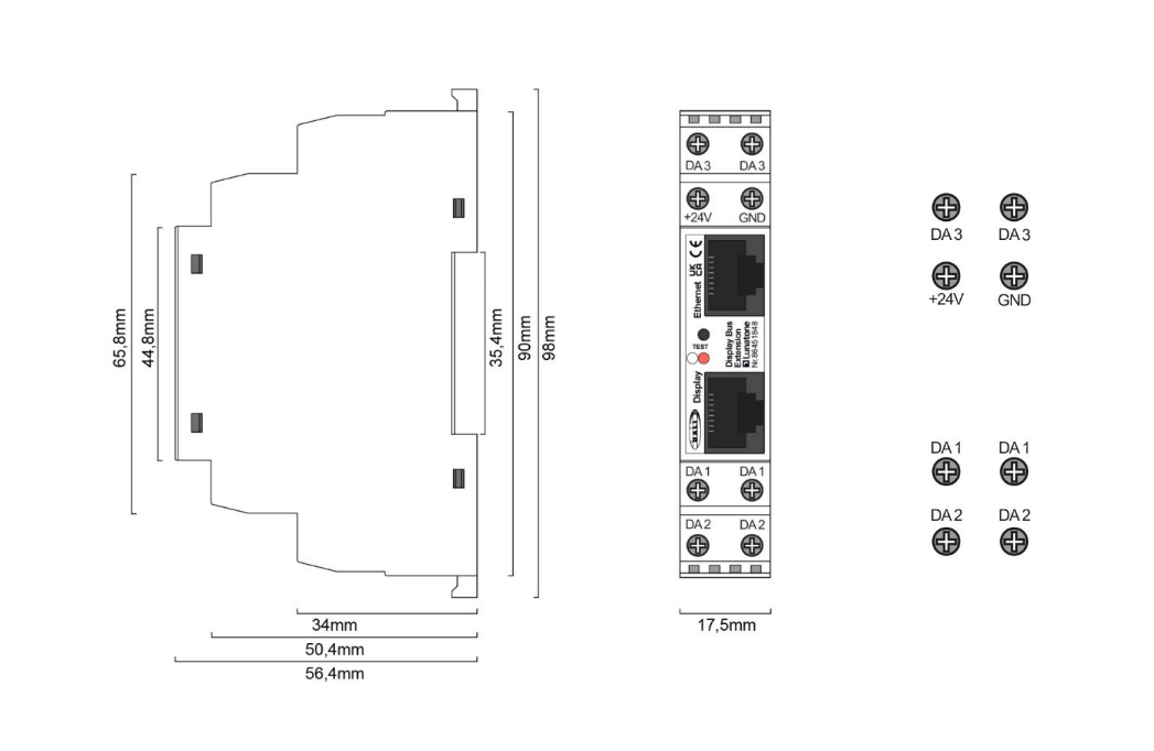 DALI-2 Display Bus Extension Moduls 