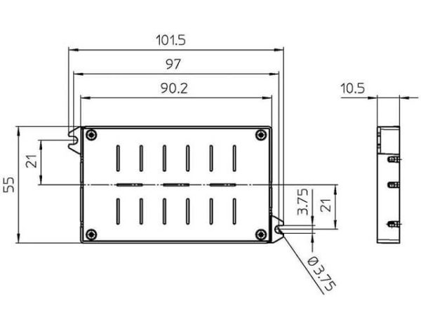 Touch-Dimmer built-in 100-240V with flat shape