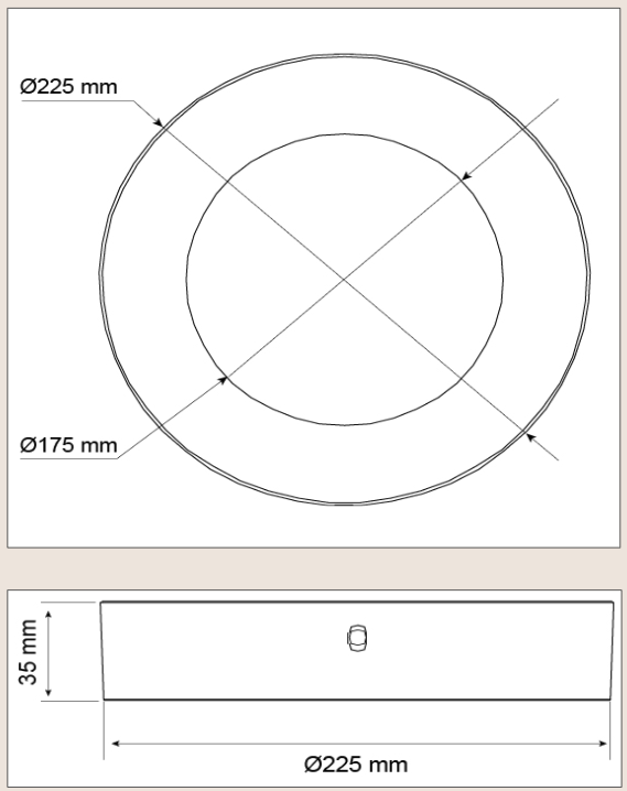 Abmessungen LEDON Newton rund Abmessungen LEDON Newton rund