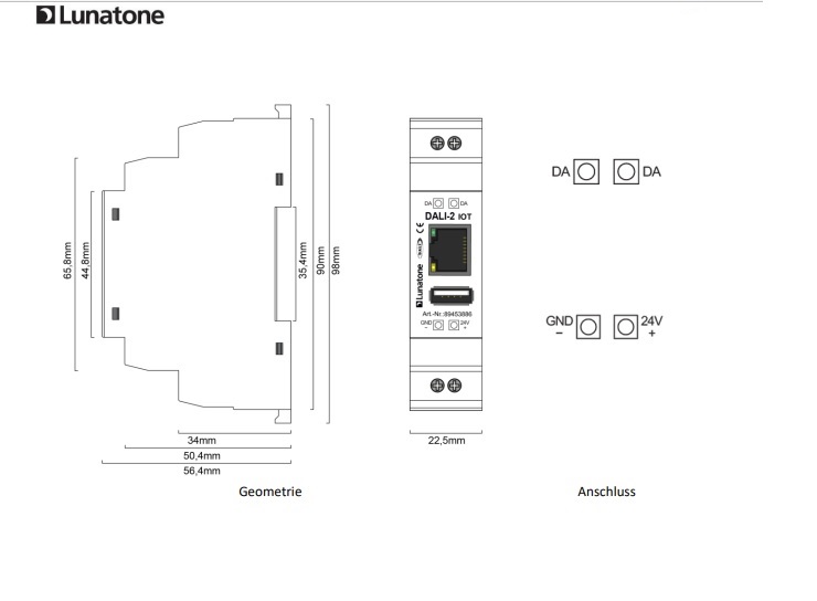 DALI-2 IoT Gateway to LAN or NodeRed | 89453886