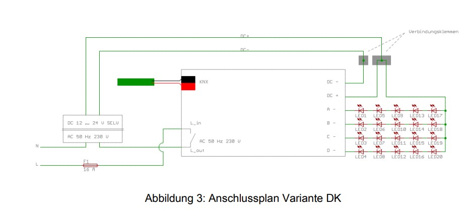 KNX 4 channel LED dimming sequencer 5A
