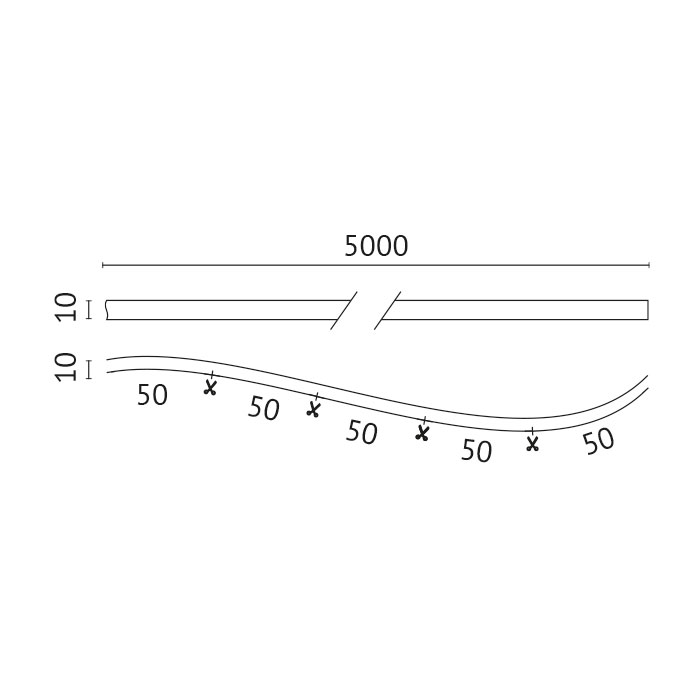 FLEXY IP66 LED strip 24V – 700 LEDs, 9.6W/m, 5m roll
