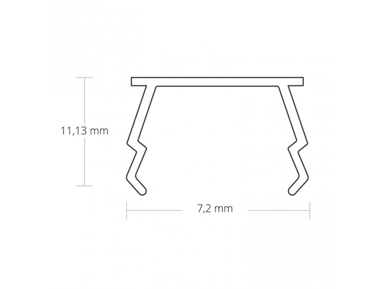 Opal cover suitable for drywall profiles AL-PU40, AL-PU46, AL-PU47 and AL-PU48 