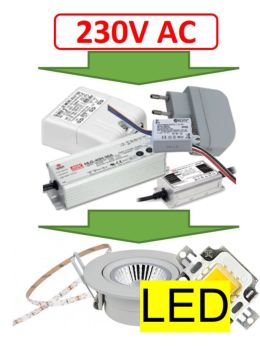 TCI® LED Trafo dimmbar, LED Transformator 12V AC Wechselspannung 50 Watt  für Möbeleinbau zugelassen mit Überhitzungsschutz, Kurzschlussschutz und  Überlastschutz LxBxH 110 x 33 x 20 mm - LEDLager