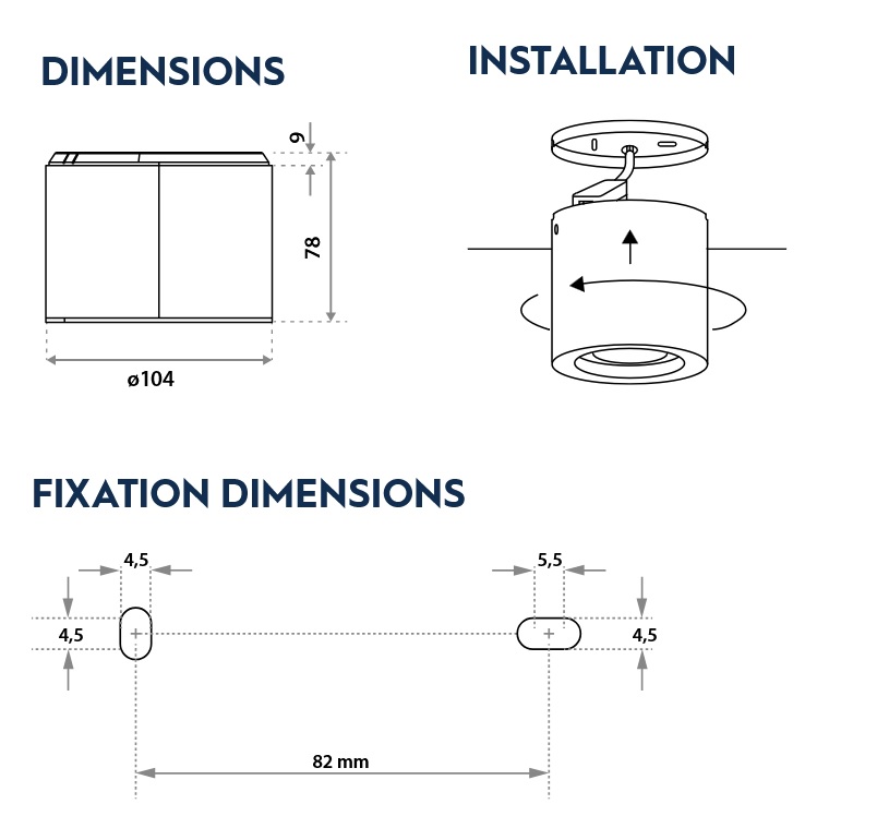 Illuxtron Fido CL 105 HV-FD Deckenleuchte