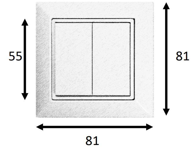 Funkschalter Casambi Abmessung