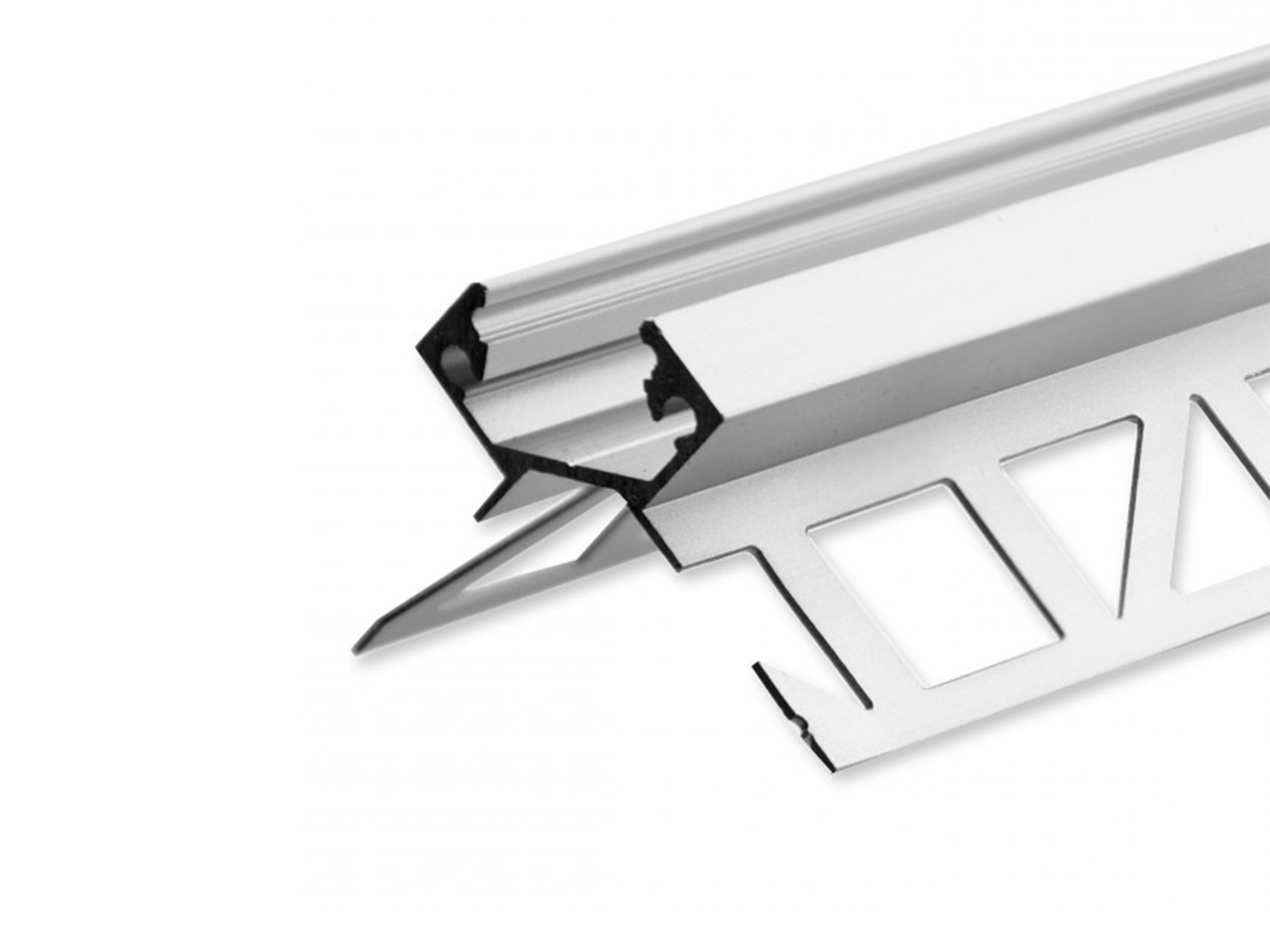 LED aluminum tile profile AL-PU22 for outside corners silver