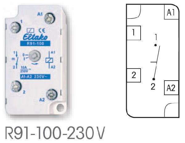 Eltako switch relay 10A/230VAC R91-100-230V for Casambi ASD Eltako switch relay 10A/230VAC R91-100-230V for Casambi ASD
