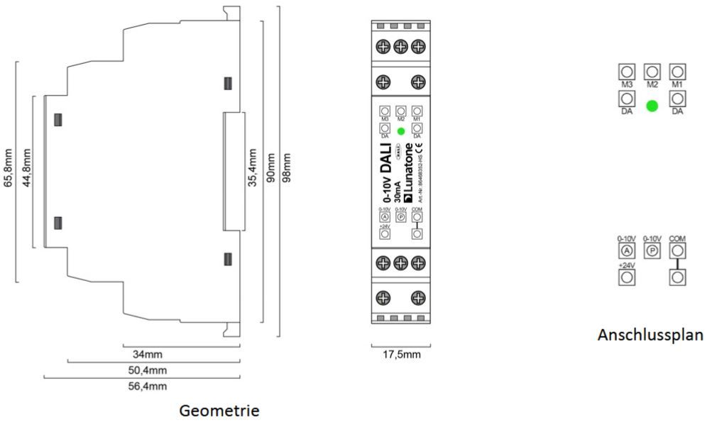 0-10V to DALI Converter incl PS30mA