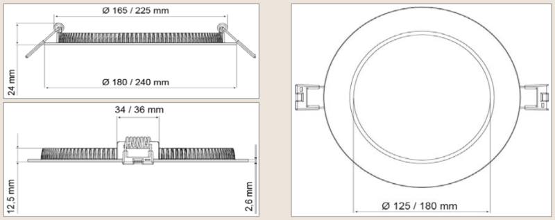 Anschluss LED-Panel LEDON