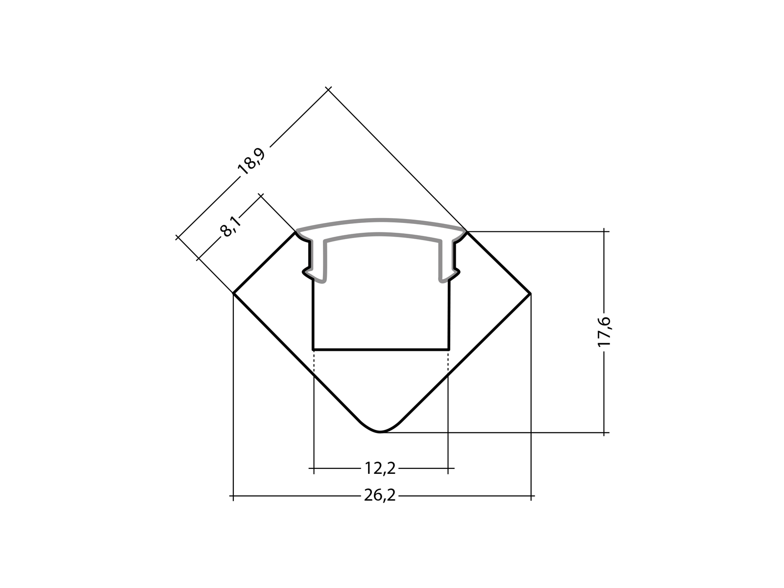 Abmessungen Winkelprofil