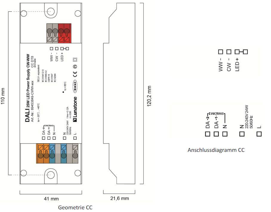 GEO CC CW-WW (DT8) Abmessungen CC